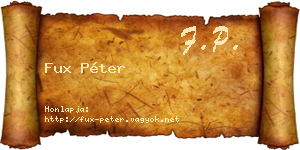 Fux Péter névjegykártya